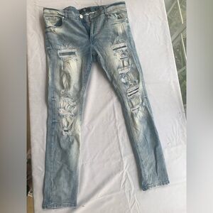 Jordan Craig Men Distressed Denim Jeans